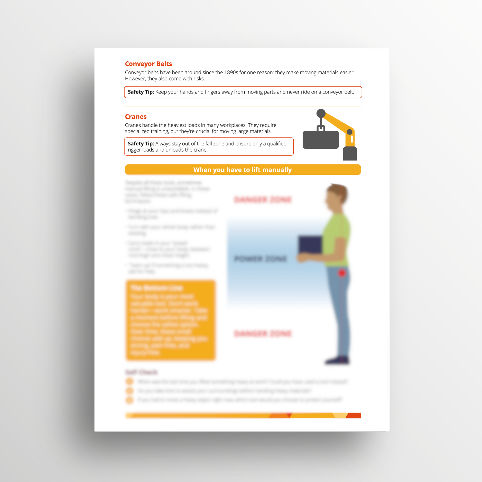 Manual Material Handling Toolbox Talk