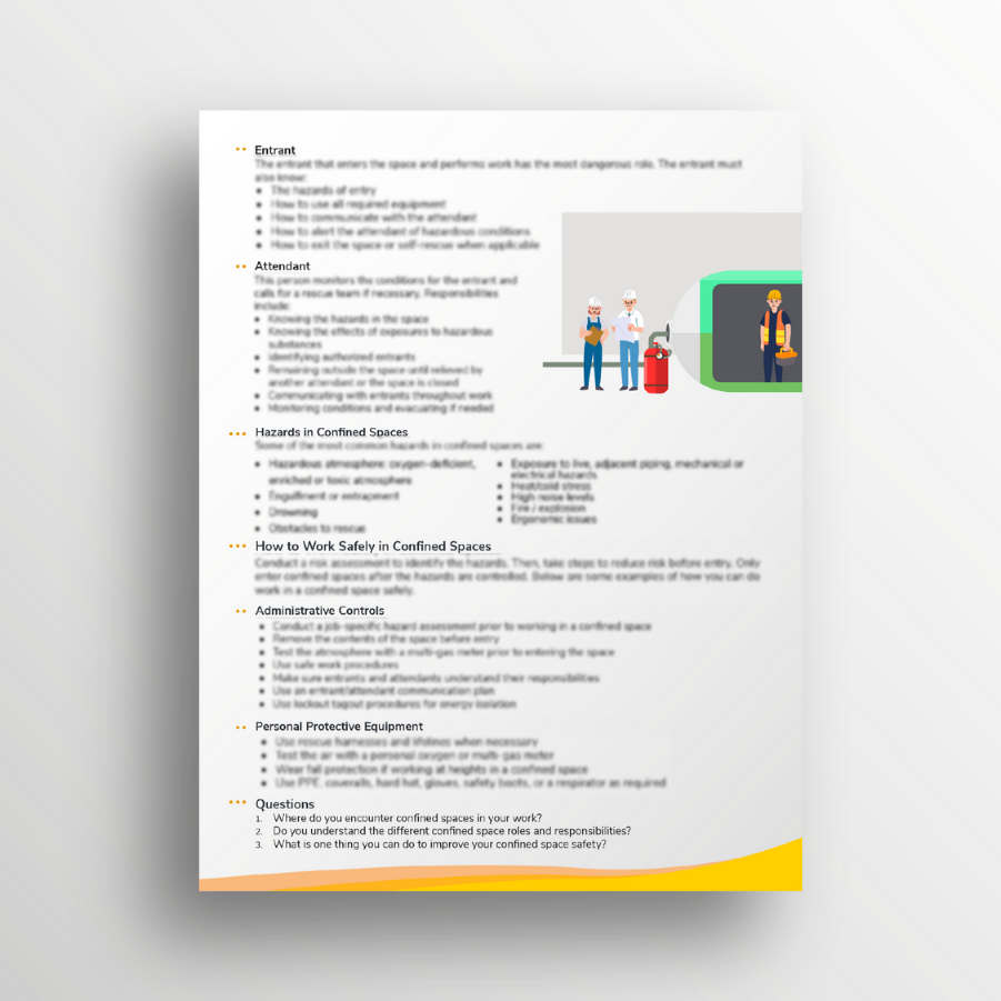 Confined Space Safety Toolbox Talk