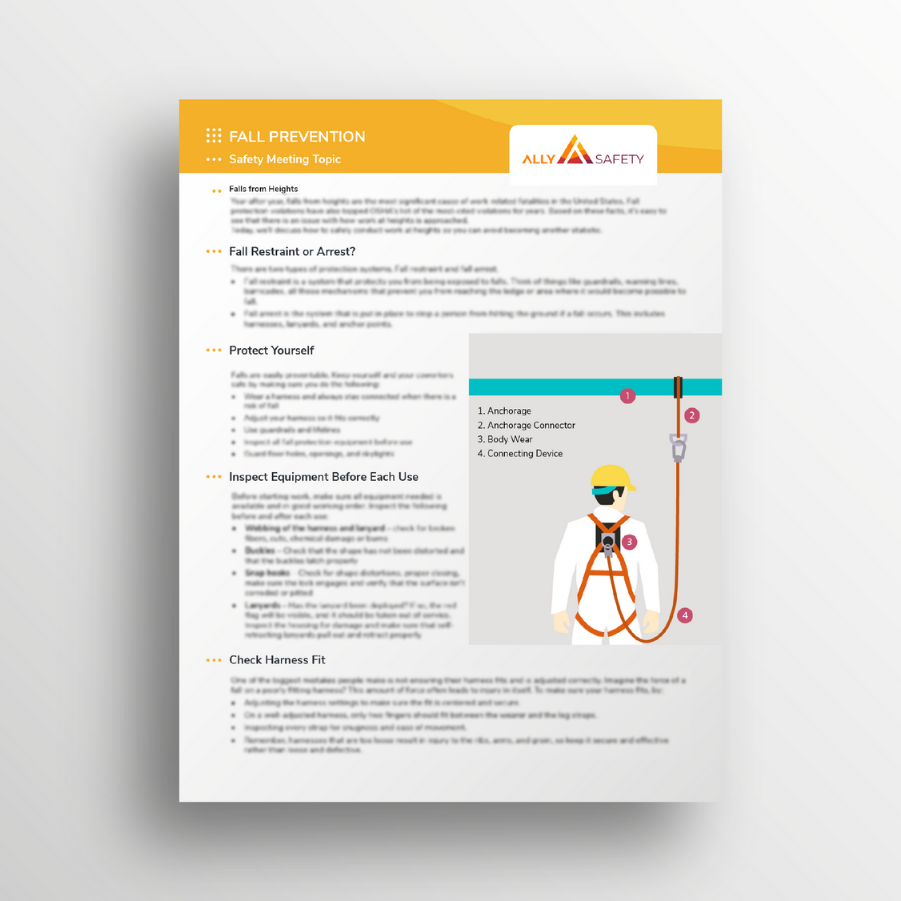 Fall Protection Toolbox Talk