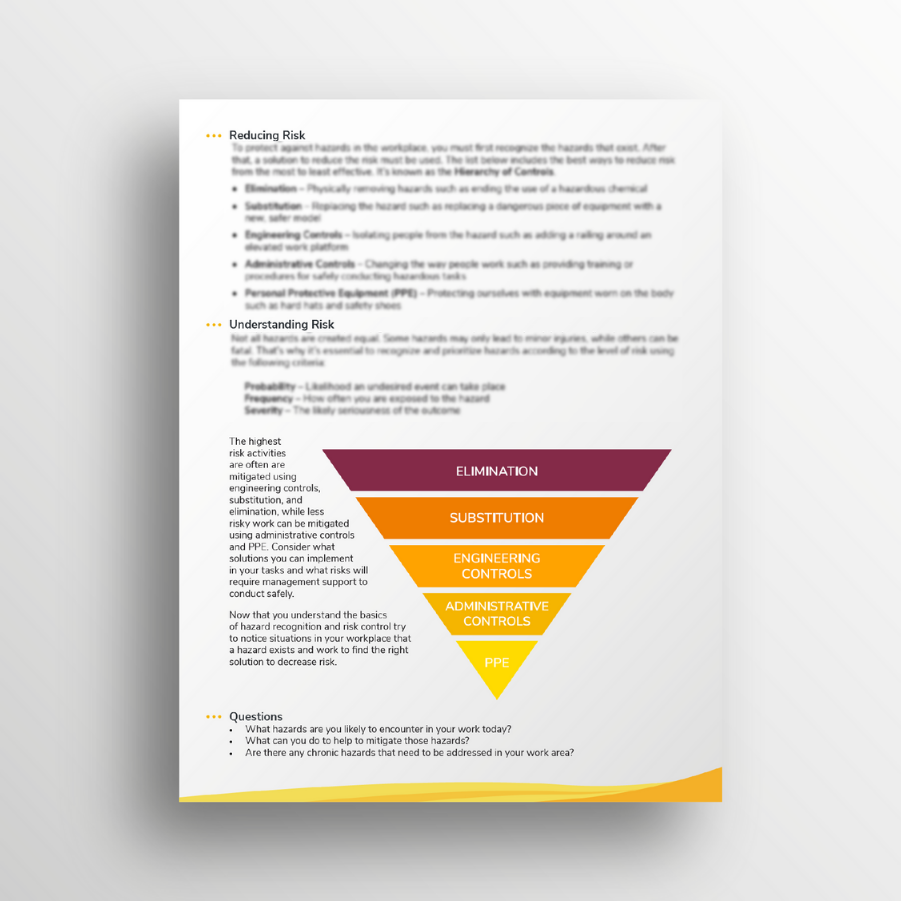 Hazard Identification Toolbox Talk