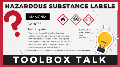 Hazardous Substance Labels Toolbox Talk
