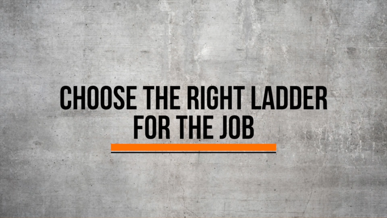How to Choose the Ladder for the Job Toolbox Talk