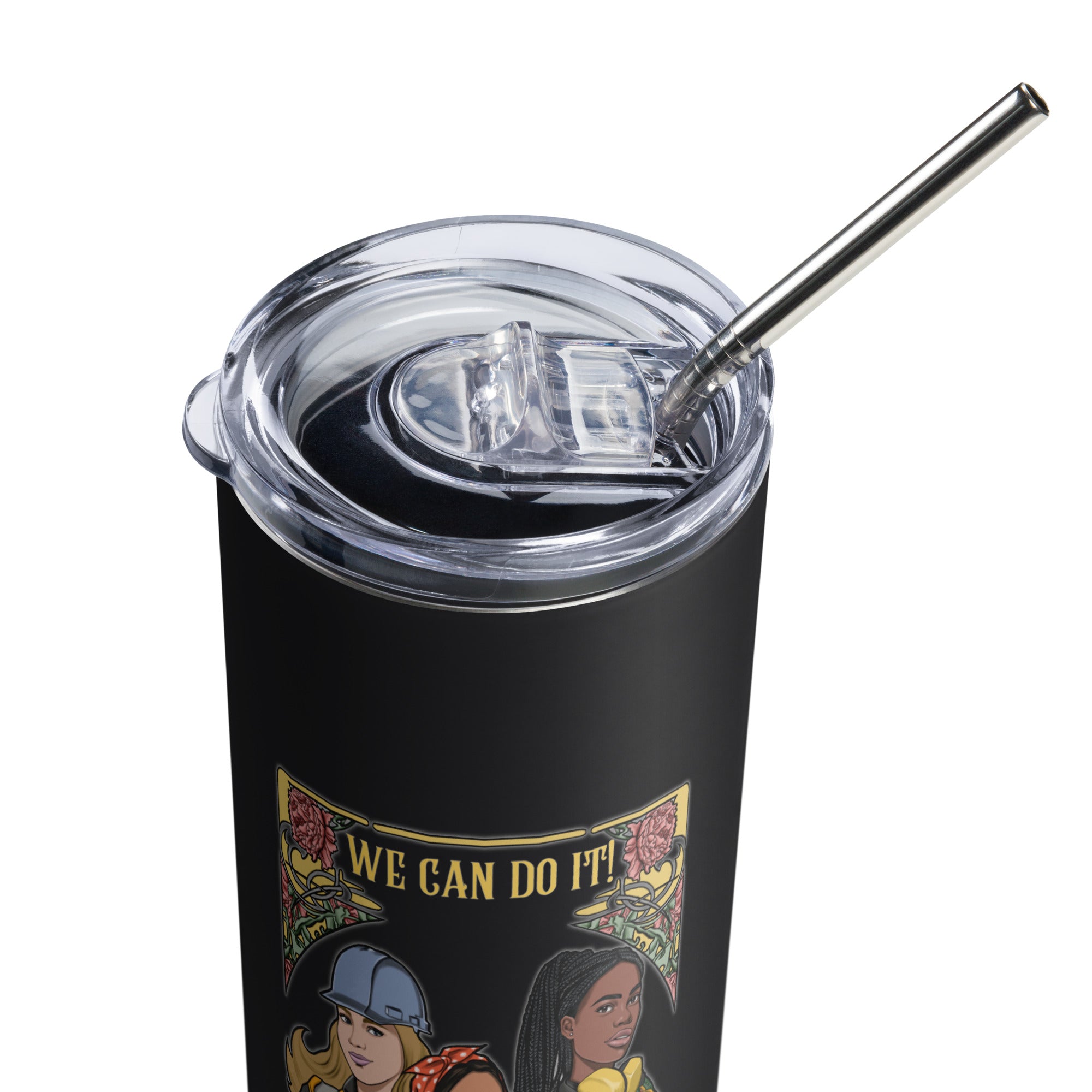 We Can Do It! Women in Industry© Stainless Steel Tumbler in Black