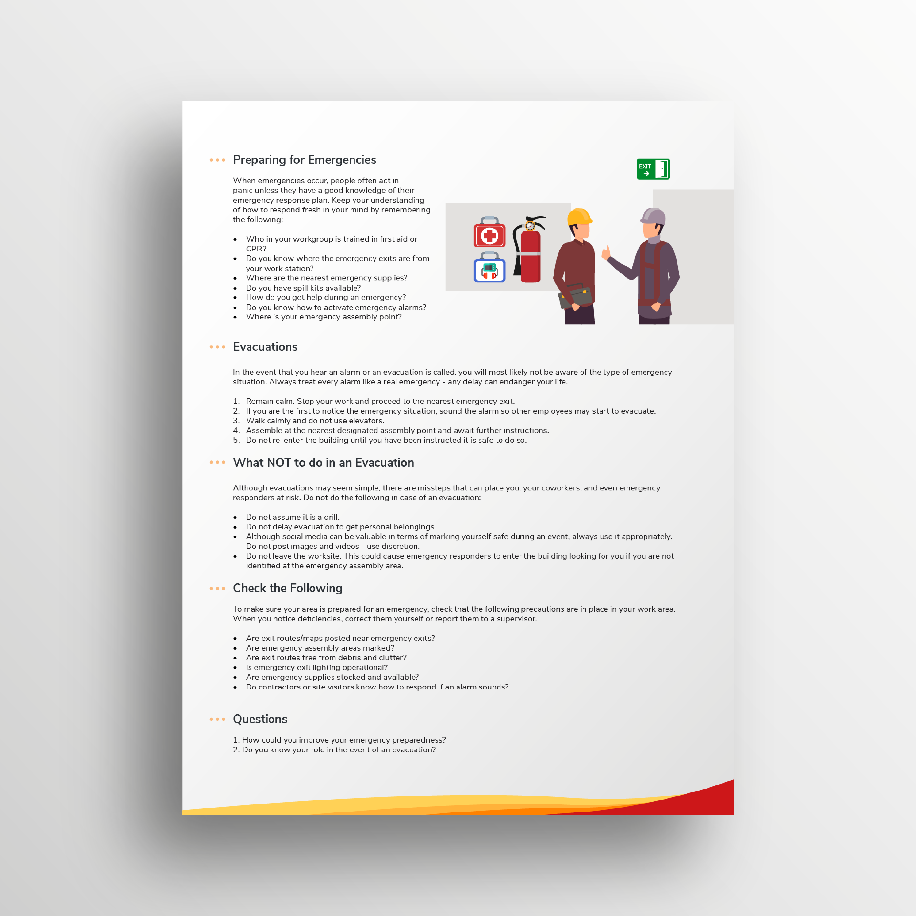 Emergency Action Planning Toolbox Talk Ally Safety